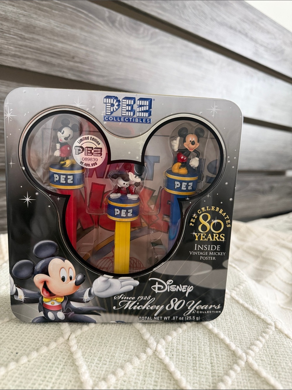 Disney Mickey PEZ Dispenser Set - Red, Blue, Yellow